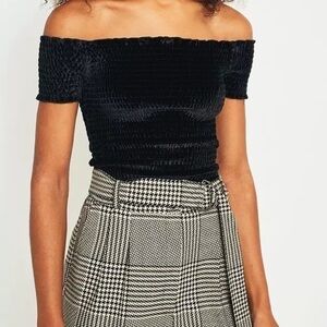 Urban Outfitters smocked metallic top SIZE XS